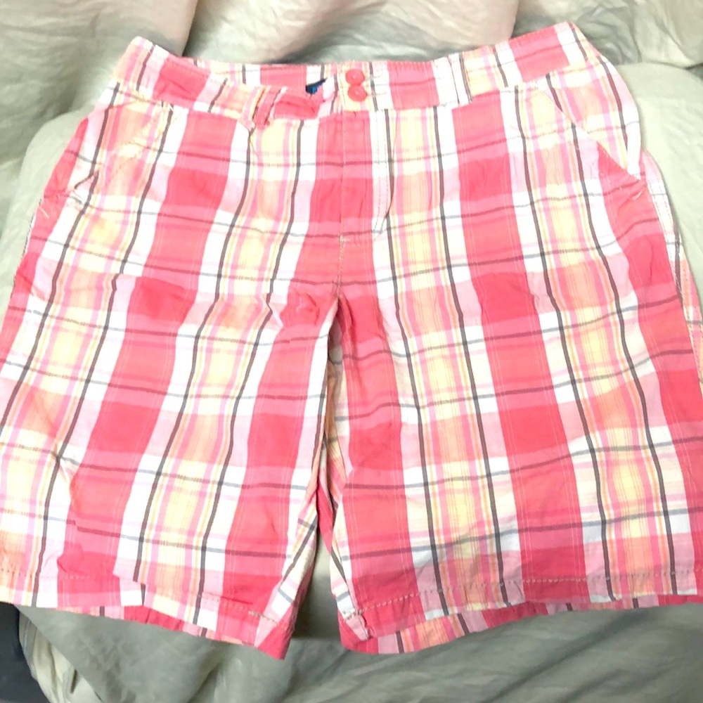 French Cuff plaid shorts